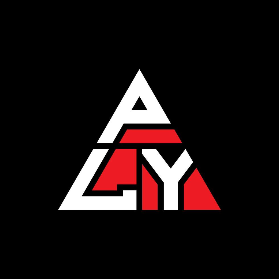 PLY triangle letter logo design with triangle shape. PLY triangle logo design monogram. PLY triangle vector logo template with red color. PLY triangular logo Simple, Elegant, and Luxurious Logo.