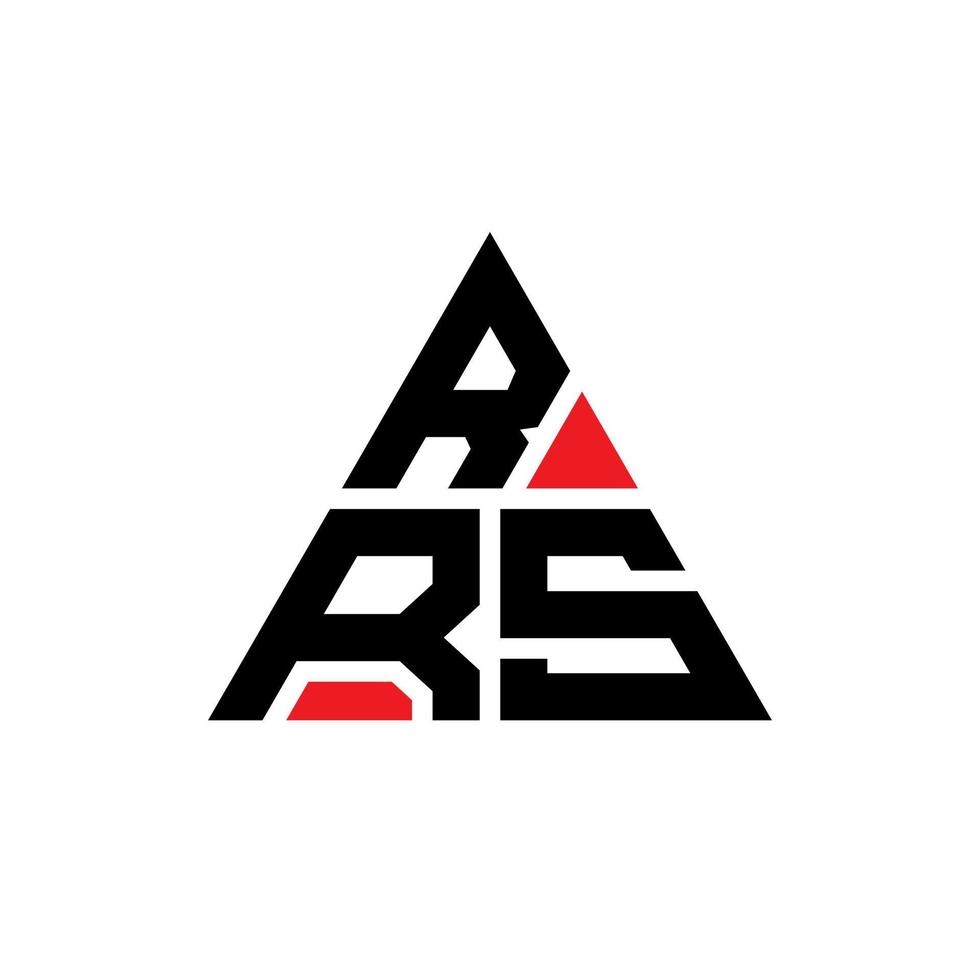 diseño de logotipo de letra triangular rrs con forma de triángulo. monograma de diseño de logotipo de triángulo rrs. plantilla de logotipo de vector de triángulo rrs con color rojo. logotipo triangular rrs logotipo simple, elegante y lujoso.