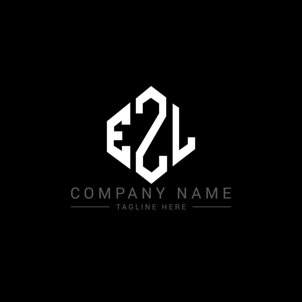 EZL letter logo design with polygon shape. EZL polygon and cube shape logo design. EZL hexagon vector logo template white and black colors. EZL monogram, business and real estate logo.