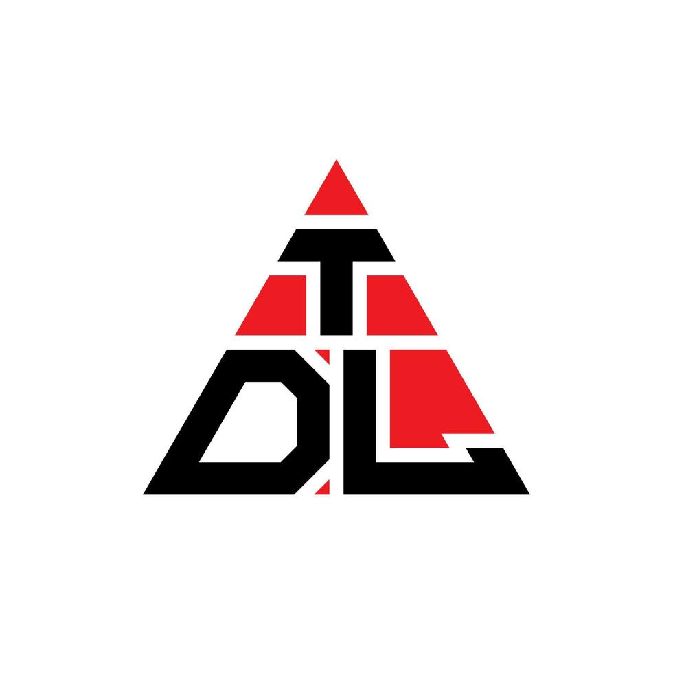 diseño de logotipo de letra de triángulo tdl con forma de triángulo. monograma de diseño de logotipo de triángulo tdl. plantilla de logotipo de vector de triángulo tdl con color rojo. logotipo triangular tdl logotipo simple, elegante y lujoso.