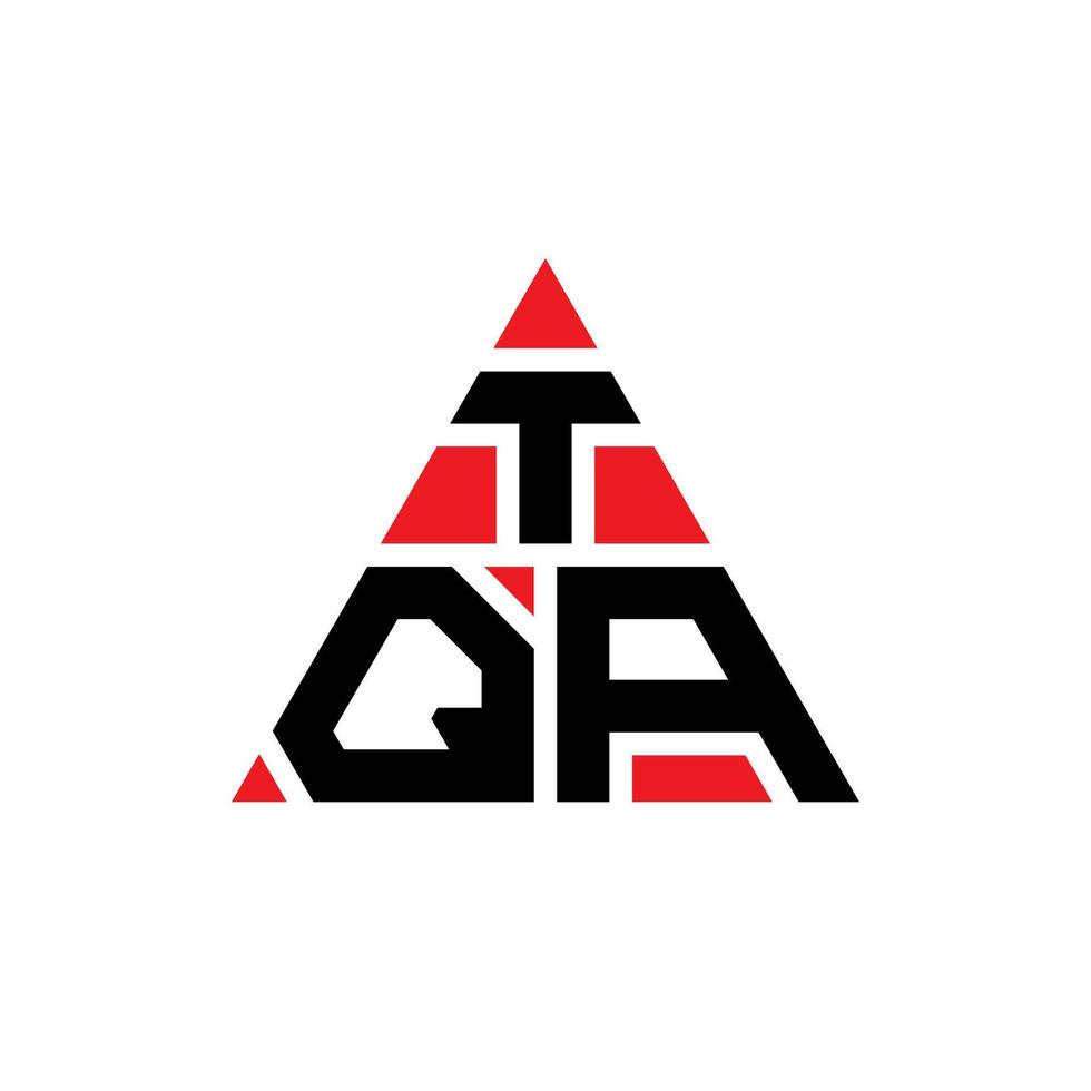 TQA triangle letter logo design with triangle shape. TQA triangle logo design monogram. TQA triangle vector logo template with red color. TQA triangular logo Simple, Elegant, and Luxurious Logo.