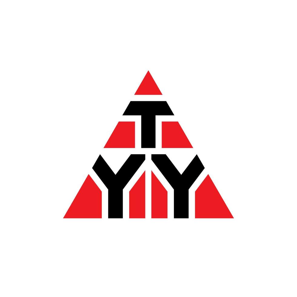 diseño de logotipo de letra de triángulo tyy con forma de triángulo. monograma de diseño de logotipo de triángulo tyy. plantilla de logotipo de vector de triángulo tyy con color rojo. logotipo triangular tyy logotipo simple, elegante y lujoso.