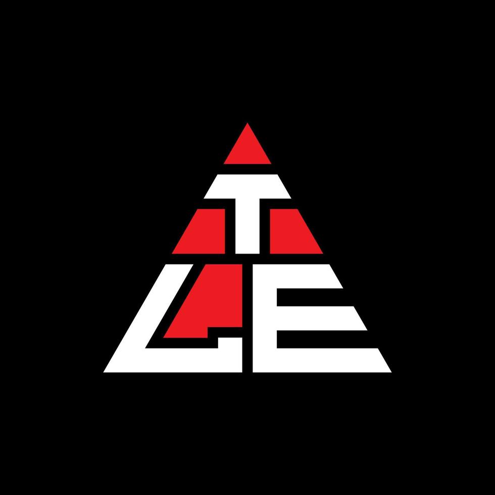 TLE triangle letter logo design with triangle shape. TLE triangle logo design monogram. TLE triangle vector logo template with red color. TLE triangular logo Simple, Elegant, and Luxurious Logo.