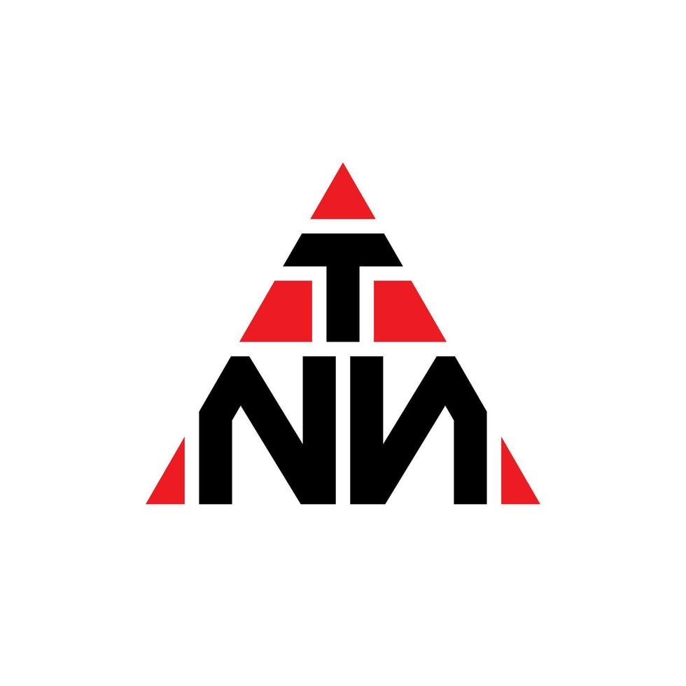 diseño de logotipo de letra de triángulo tnn con forma de triángulo. monograma de diseño de logotipo de triángulo tnn. plantilla de logotipo de vector de triángulo tnn con color rojo. logotipo triangular tnn logotipo simple, elegante y lujoso.