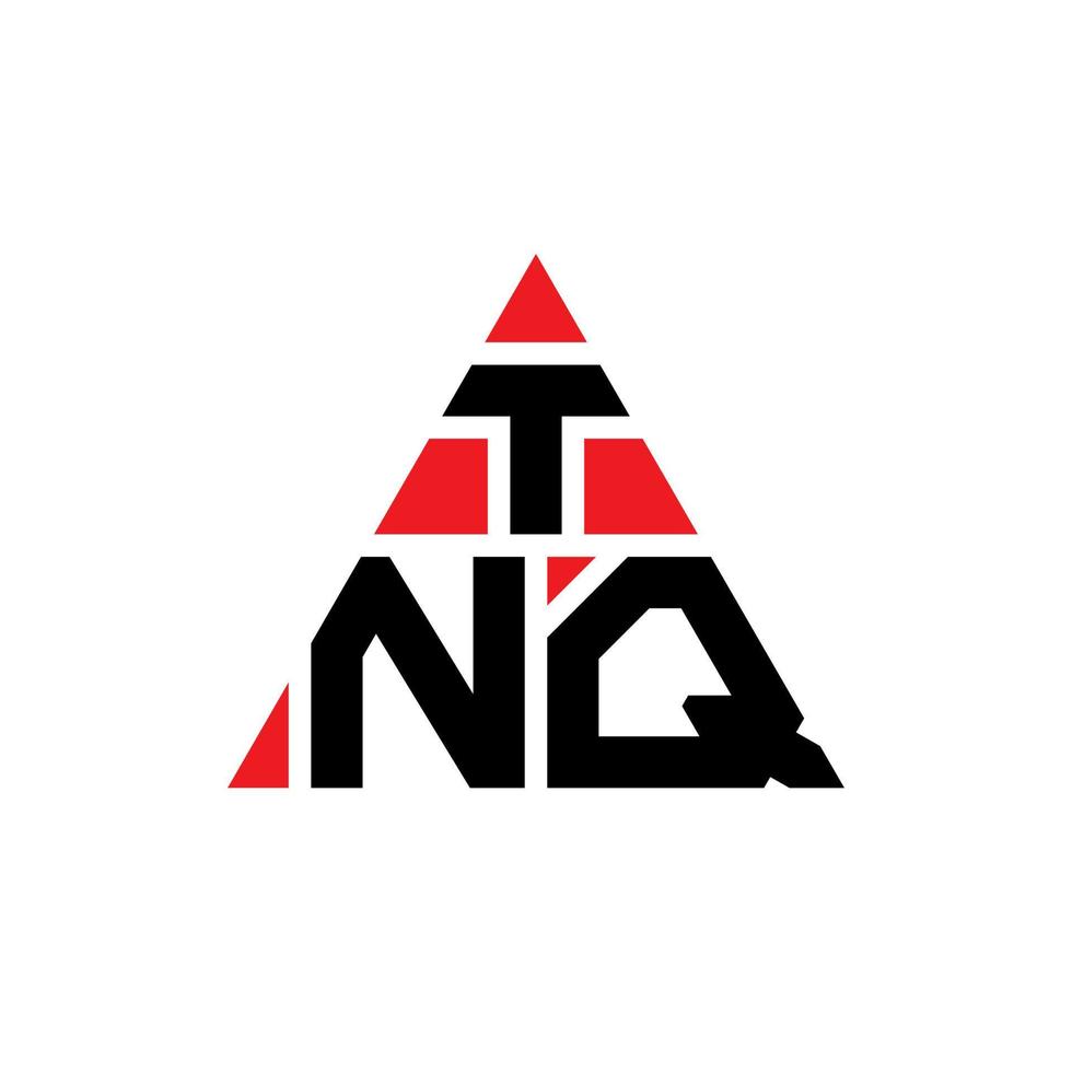 diseño de logotipo de letra triangular tnq con forma de triángulo. monograma de diseño de logotipo de triángulo tnq. plantilla de logotipo de vector de triángulo tnq con color rojo. logotipo triangular tnq logotipo simple, elegante y lujoso.