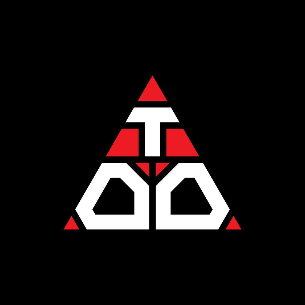 demasiado diseño de logotipo de letra triangular con forma de triángulo. monograma de diseño de logotipo de triángulo demasiado. demasiado plantilla de logotipo de vector de triángulo con color rojo. logotipo demasiado triangular logotipo simple, elegante y lujoso.