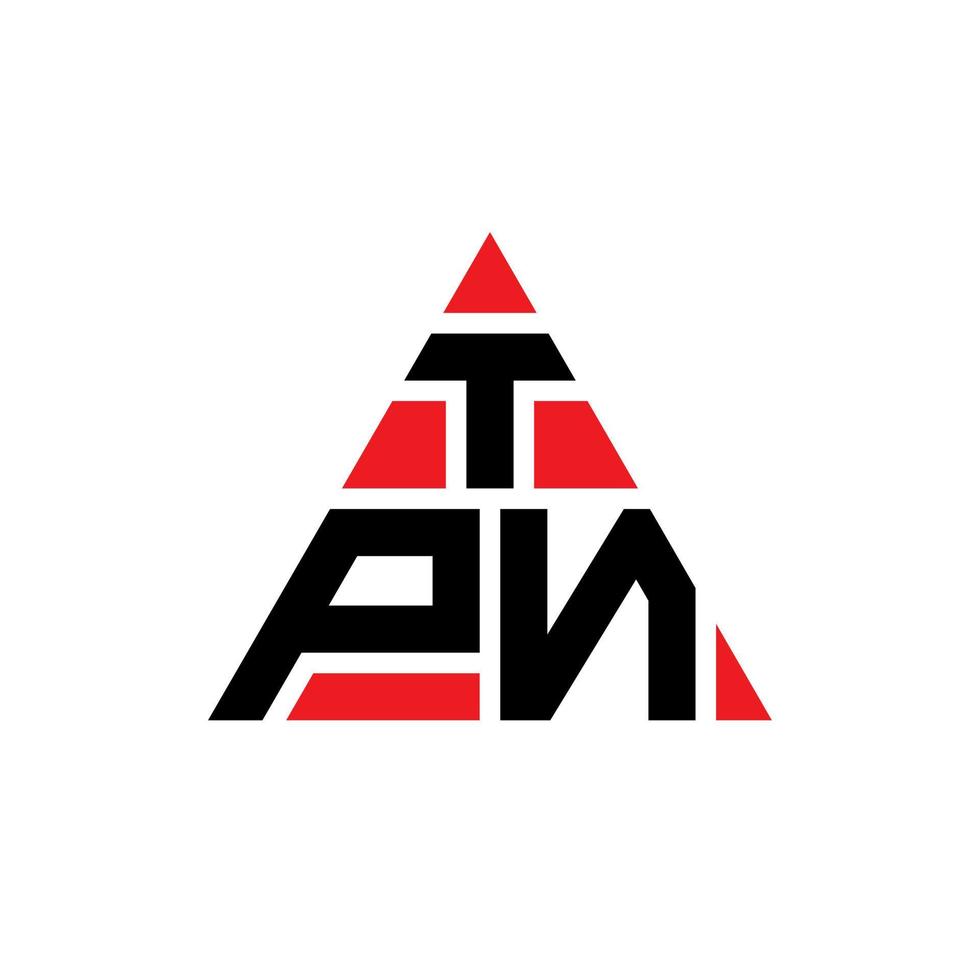 TPN triangle letter logo design with triangle shape. TPN triangle logo design monogram. TPN triangle vector logo template with red color. TPN triangular logo Simple, Elegant, and Luxurious Logo.
