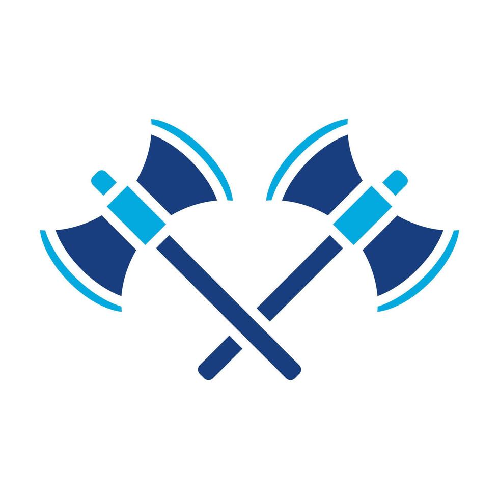 Axe Glyph Two Color Icon vector