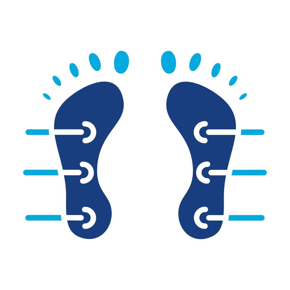 Foot Acupuncture Glyph Two Color Icon vector