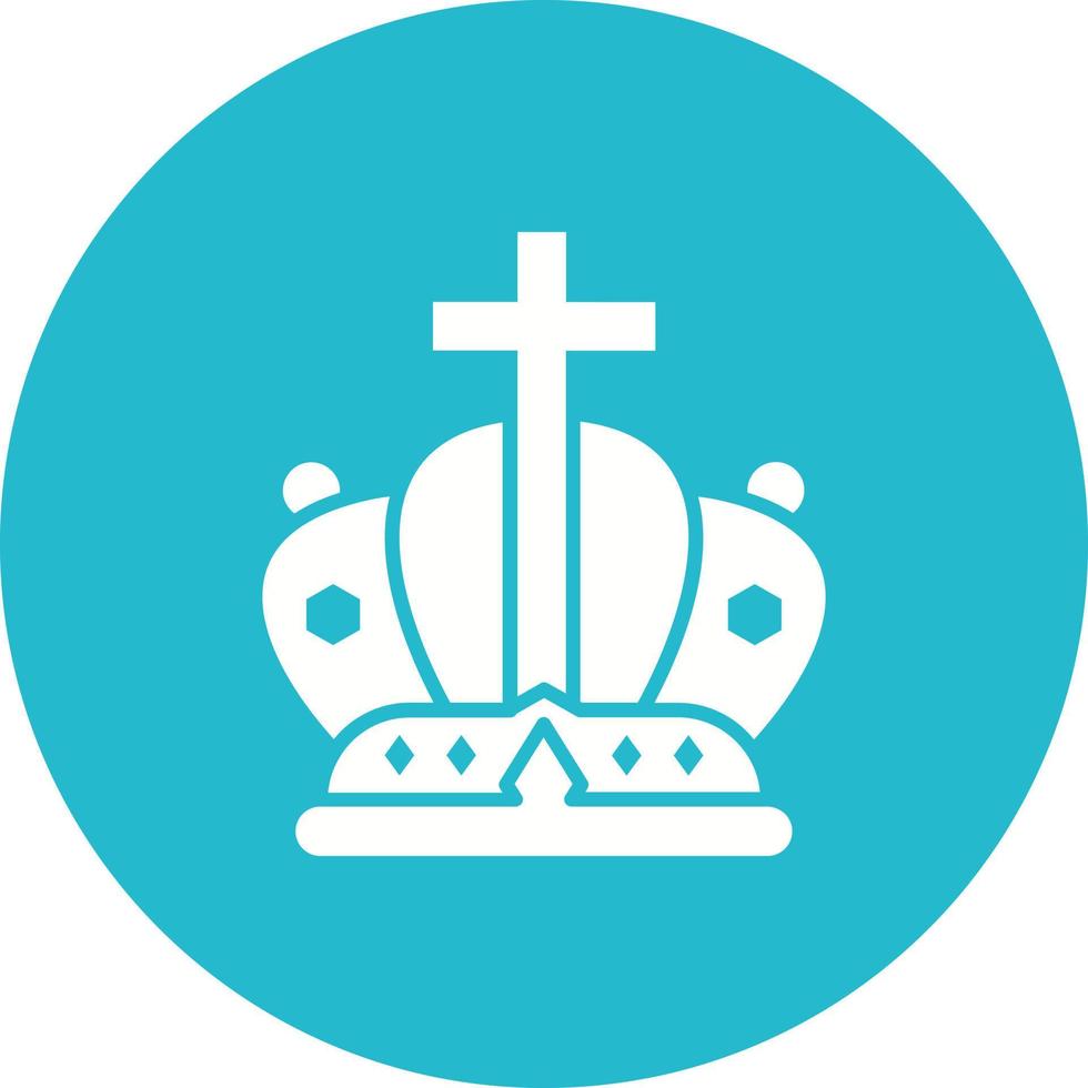 King Crown Glyph Circle Background Icon vector