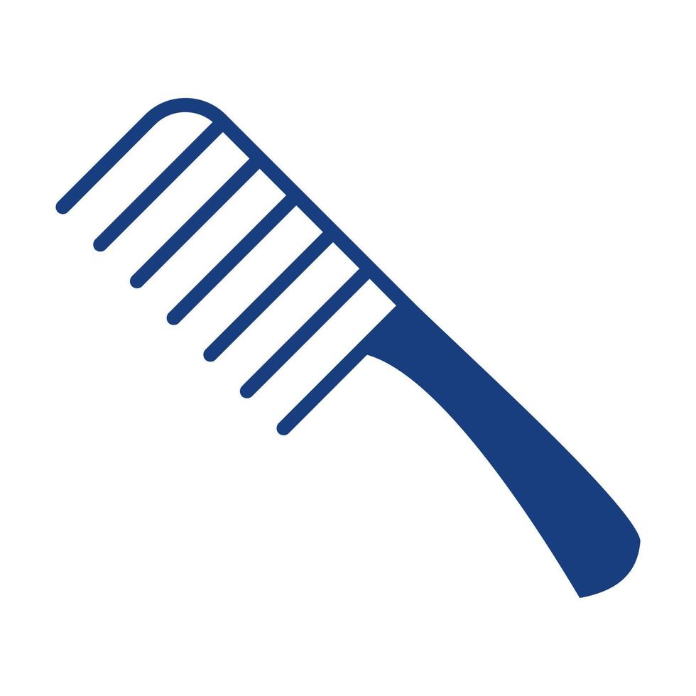 Hair Comb Glyph Two Color Icon vector