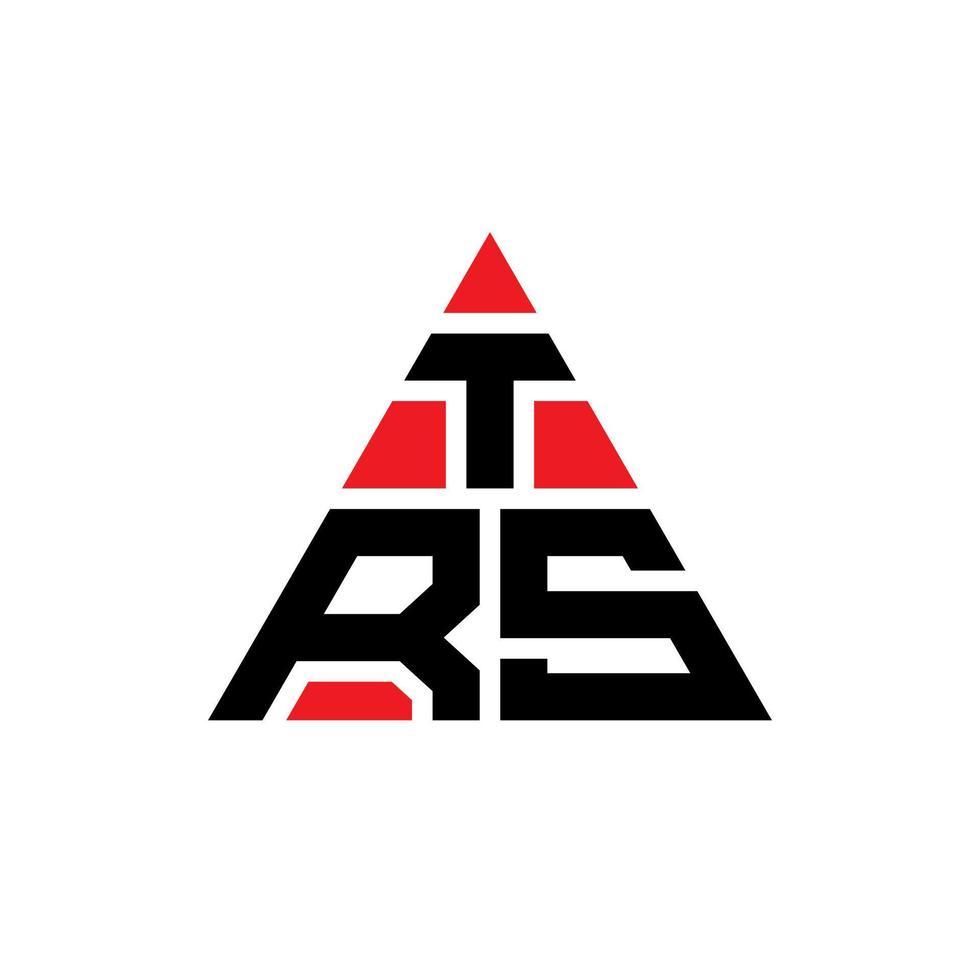 diseño de logotipo de letra triangular trs con forma de triángulo. monograma de diseño de logotipo de triángulo trs. plantilla de logotipo de vector de triángulo trs con color rojo. logotipo triangular trs logotipo simple, elegante y lujoso.