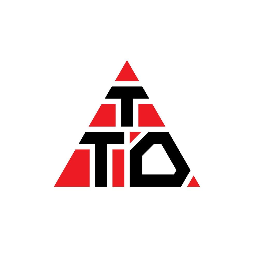 diseño de logotipo de letra triangular tto con forma de triángulo. monograma de diseño de logotipo de triángulo tto. plantilla de logotipo de vector de triángulo tto con color rojo. logotipo triangular tto logotipo simple, elegante y lujoso.