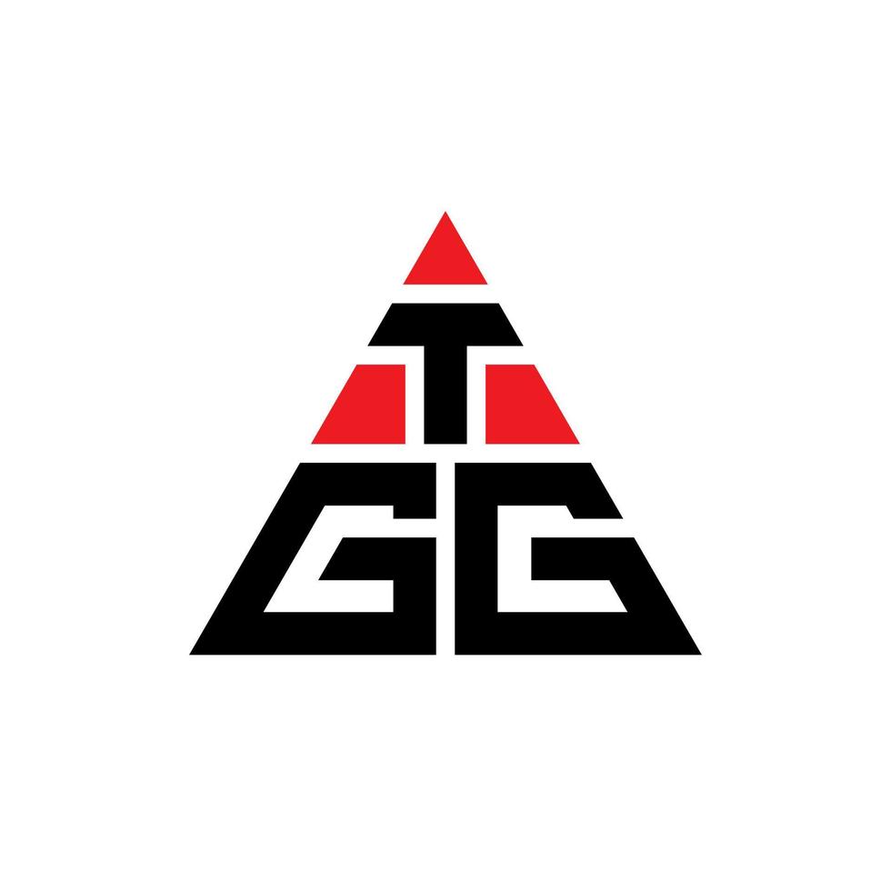 diseño de logotipo de letra de triángulo tgg con forma de triángulo. monograma de diseño de logotipo de triángulo tgg. plantilla de logotipo de vector de triángulo tgg con color rojo. logotipo triangular tgg logotipo simple, elegante y lujoso.