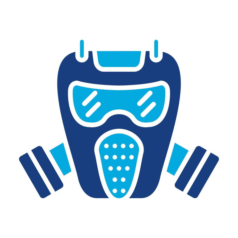 Gas Mask Glyph Two Color Icon vector