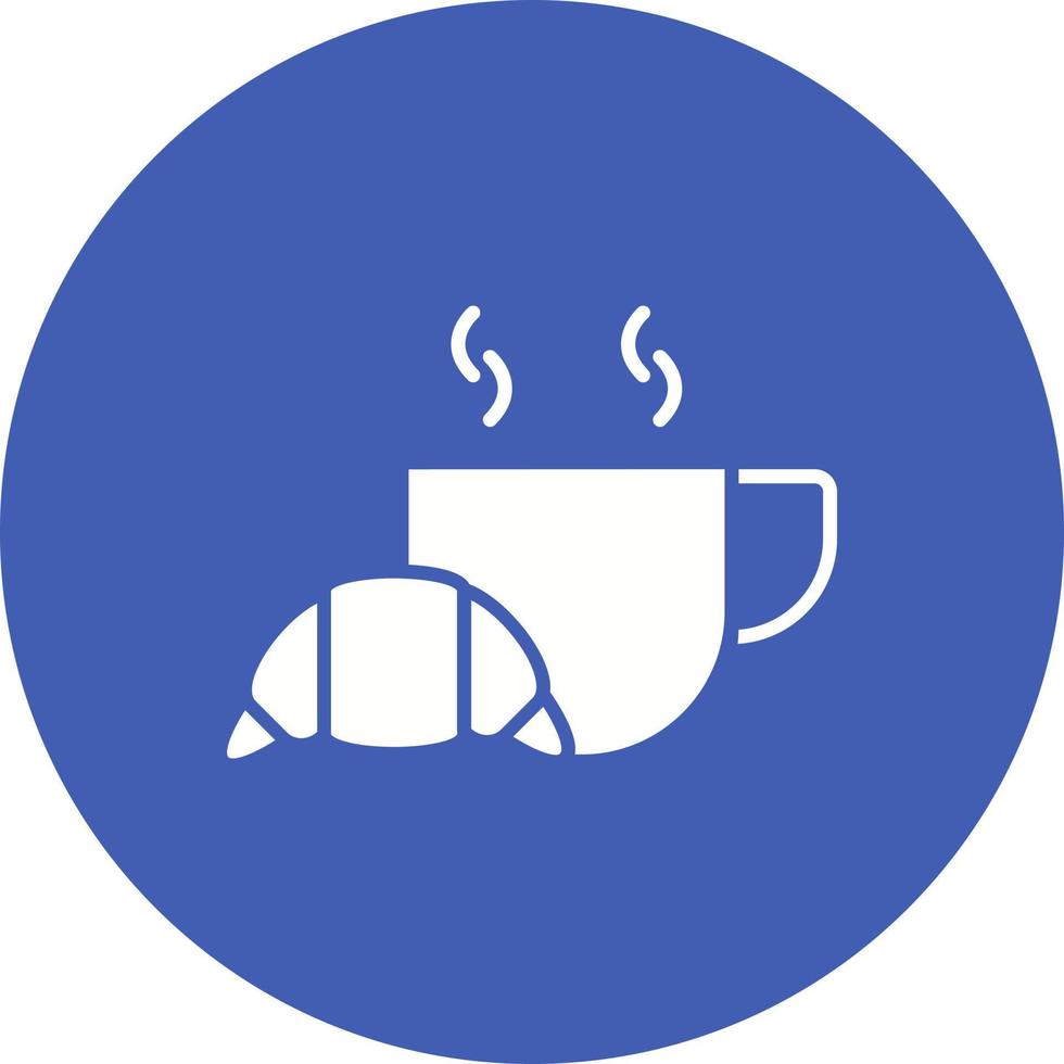 Breakfast Glyph Circle Background Icon vector