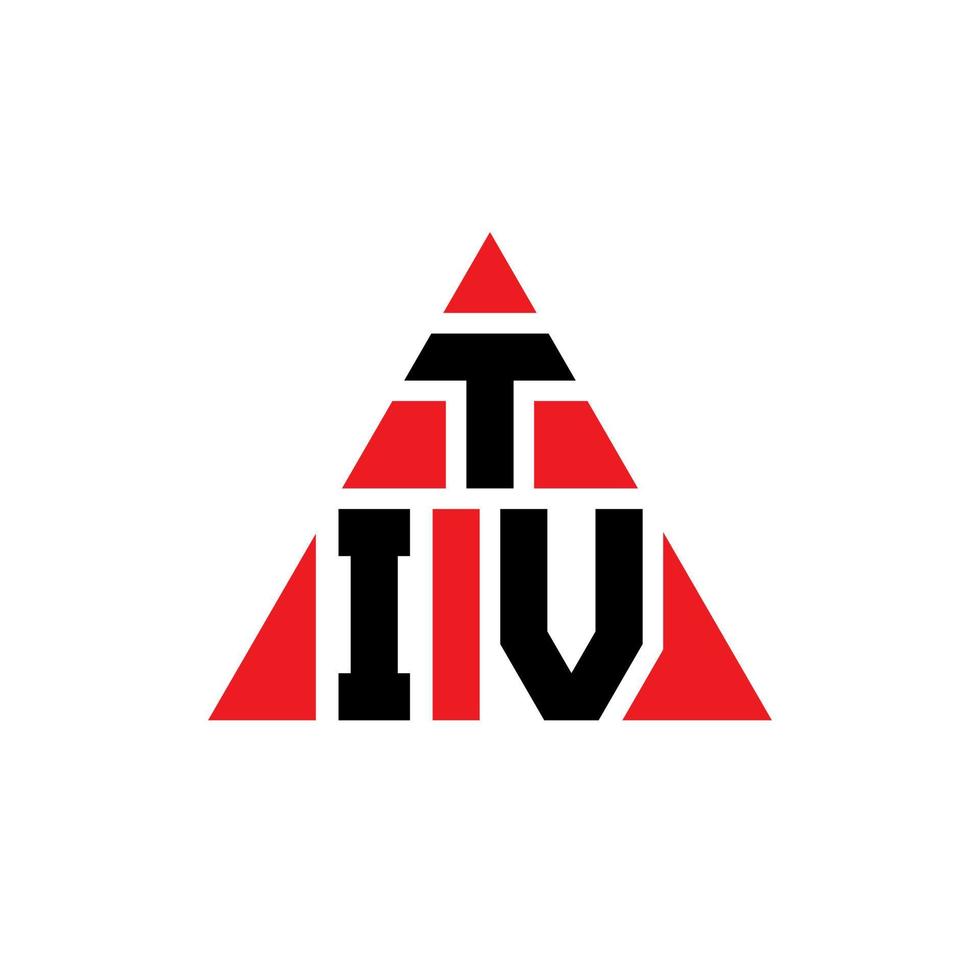 diseño de logotipo de letra triangular tiv con forma de triángulo. monograma de diseño de logotipo de triángulo tiv. plantilla de logotipo de vector de triángulo tiv con color rojo. logotipo triangular tiv logotipo simple, elegante y lujoso.