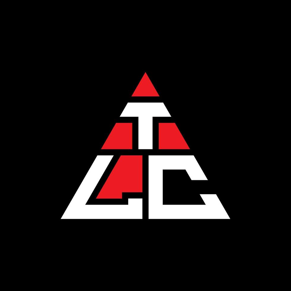 TLC triangle letter logo design with triangle shape. TLC triangle logo design monogram. TLC triangle vector logo template with red color. TLC triangular logo Simple, Elegant, and Luxurious Logo.