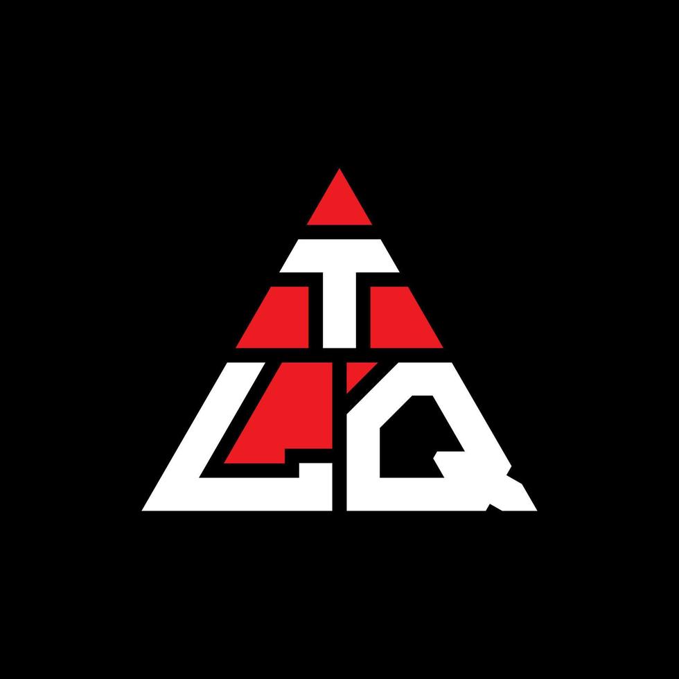 diseño de logotipo de letra triangular tlq con forma de triángulo. monograma de diseño de logotipo de triángulo tlq. plantilla de logotipo de vector de triángulo tlq con color rojo. logotipo triangular tlq logotipo simple, elegante y lujoso.