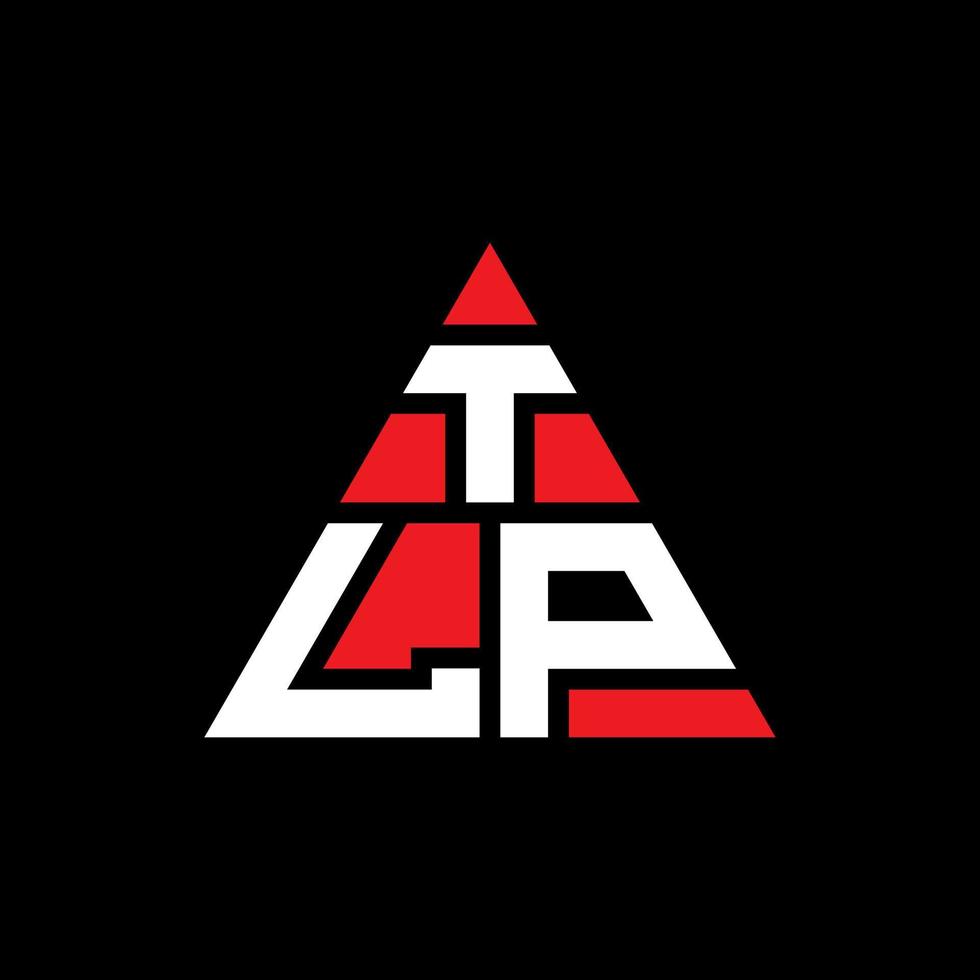 diseño de logotipo de letra triangular tlp con forma de triángulo. monograma de diseño de logotipo de triángulo tlp. plantilla de logotipo de vector de triángulo tlp con color rojo. logotipo triangular tlp logotipo simple, elegante y lujoso.