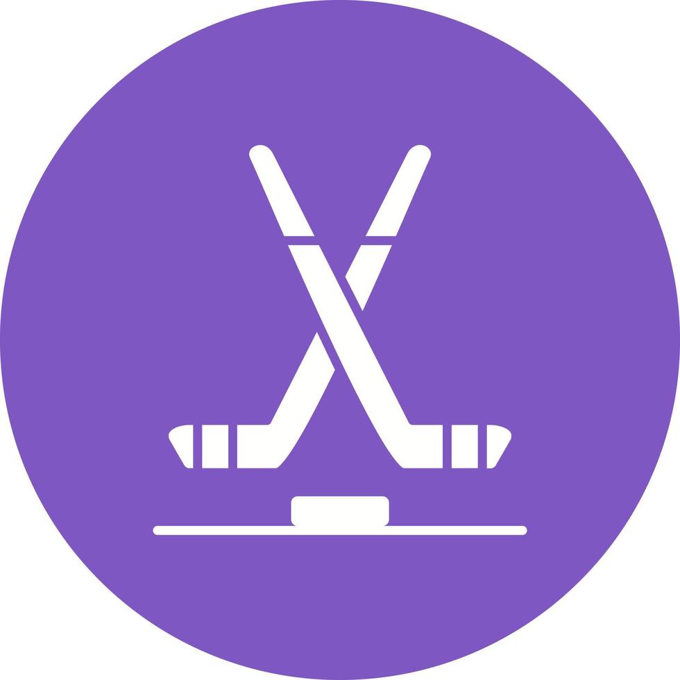 Ice Hockey Glyph Circle Background Icon vector