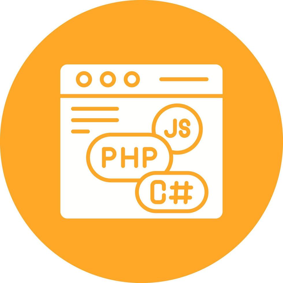 Coding Language Glyph Circle Background Icon 9047228 Vector Art at Vecteezy
