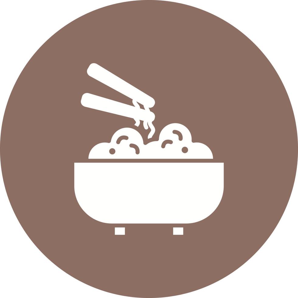 Japanese Food Glyph Circle Background Icon vector