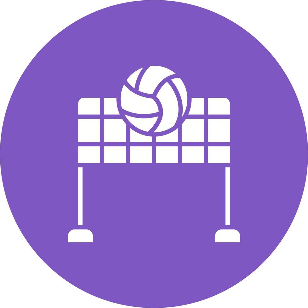 Volleyball Glyph Circle Background Icon vector