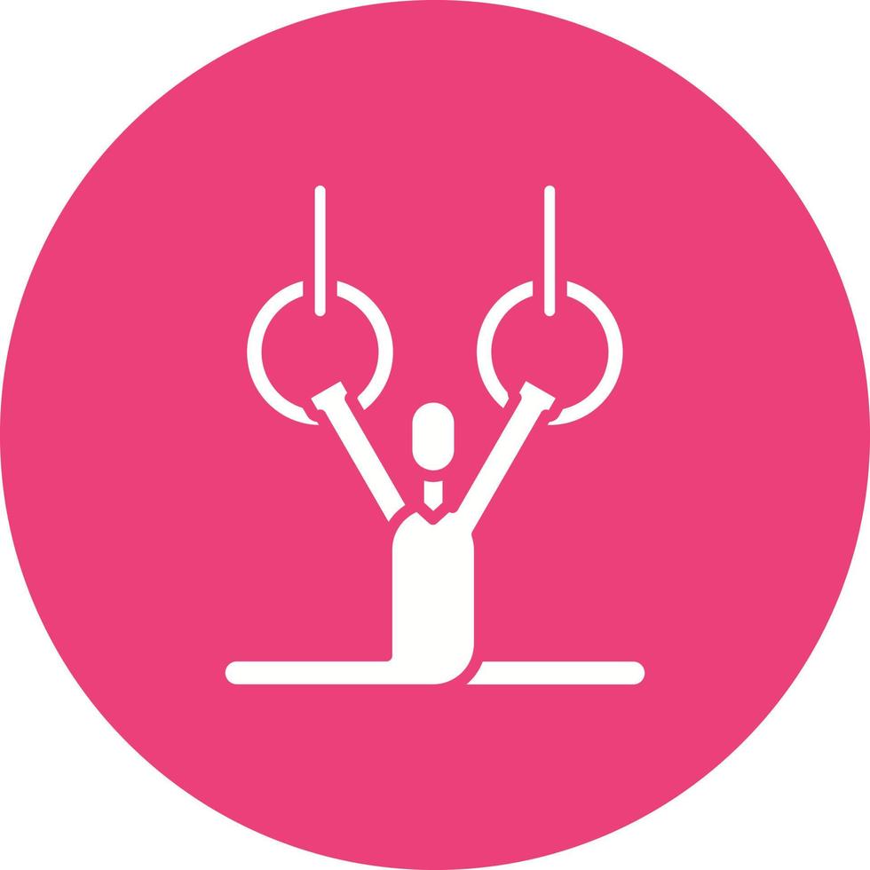 Gymnastics Glyph Circle Background Icon vector