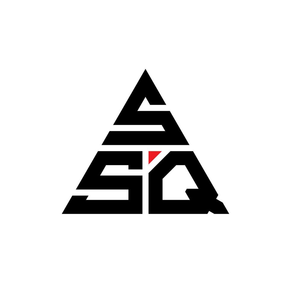 diseño de logotipo de letra de triángulo ssq con forma de triángulo. monograma de diseño de logotipo de triángulo ssq. plantilla de logotipo de vector de triángulo ssq con color rojo. logotipo triangular ssq logotipo simple, elegante y lujoso.