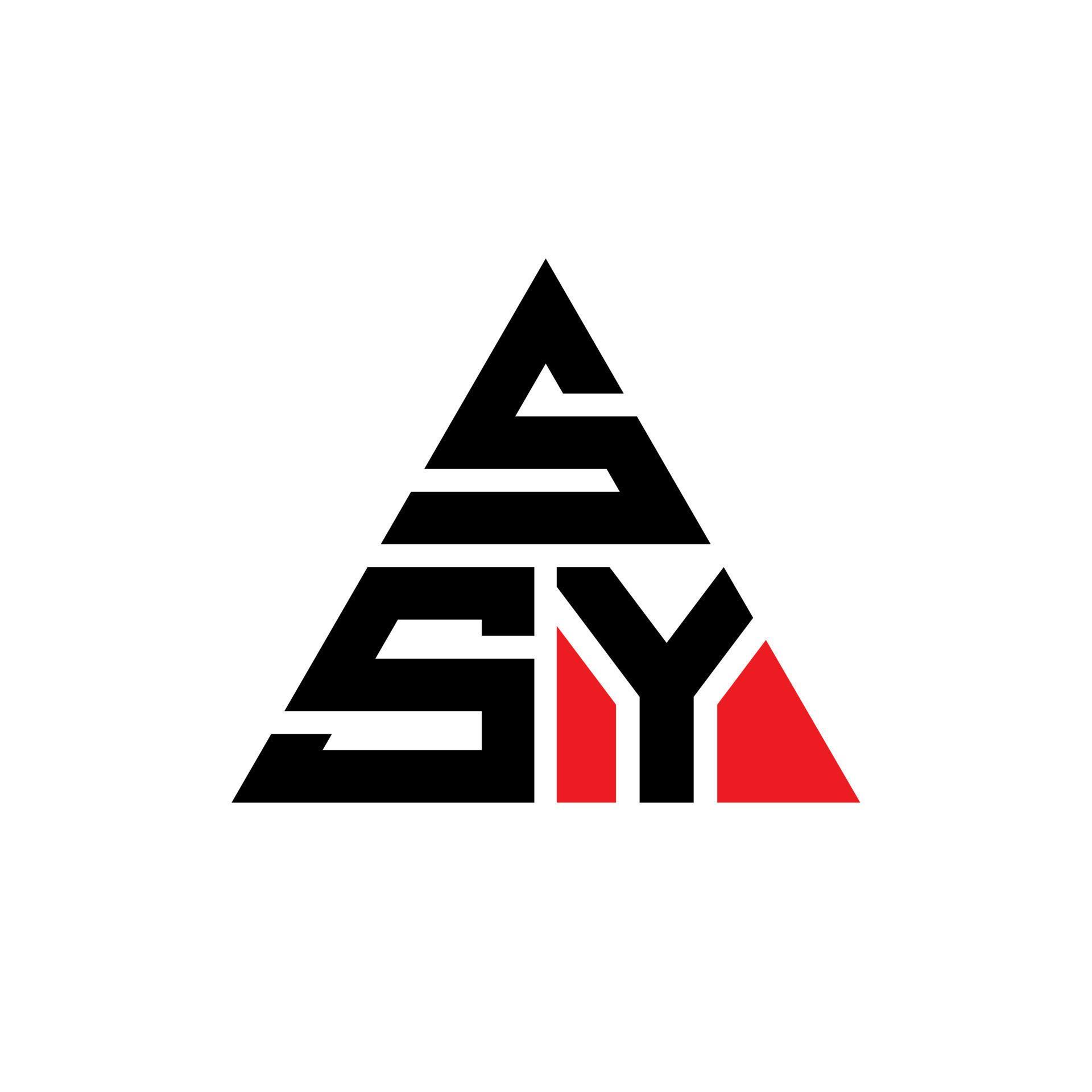 SSY triangle letter logo design with triangle shape. SSY triangle logo ...