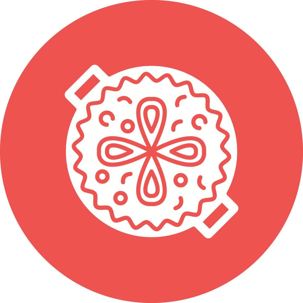 Paella Glyph Circle Background Icon vector