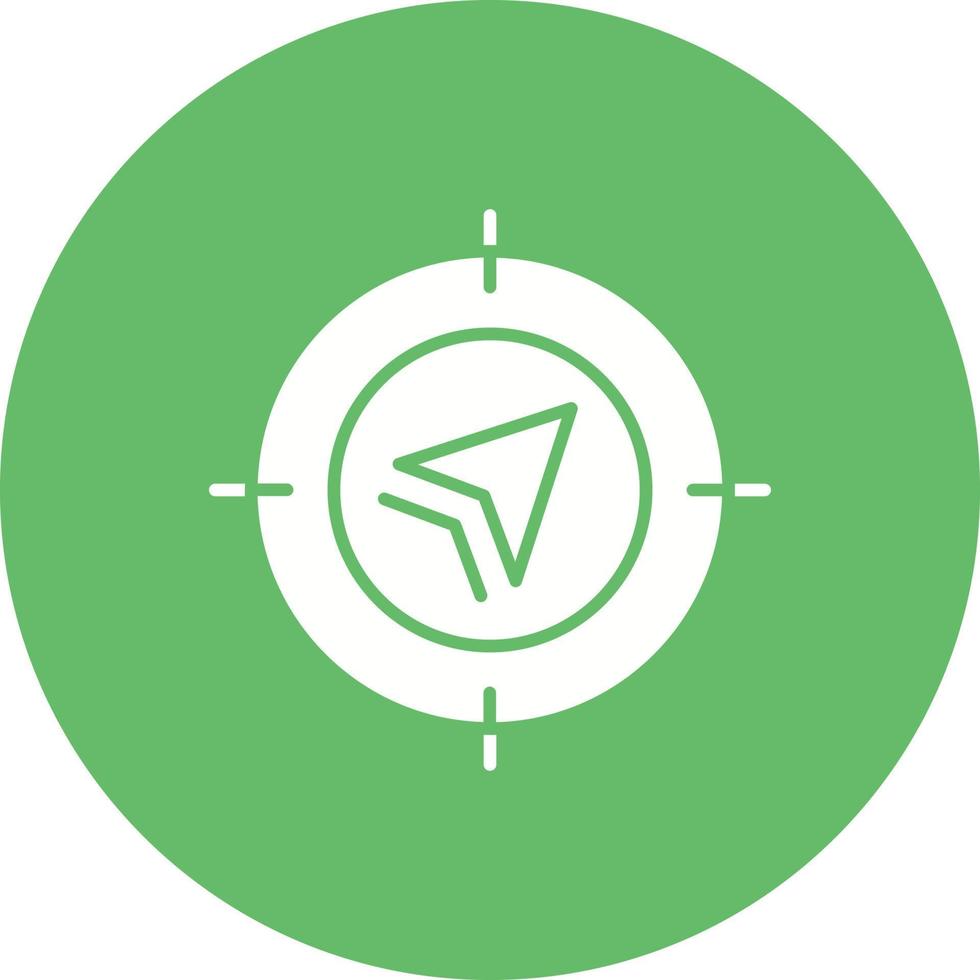 Current Location Glyph Circle Background Icon vector
