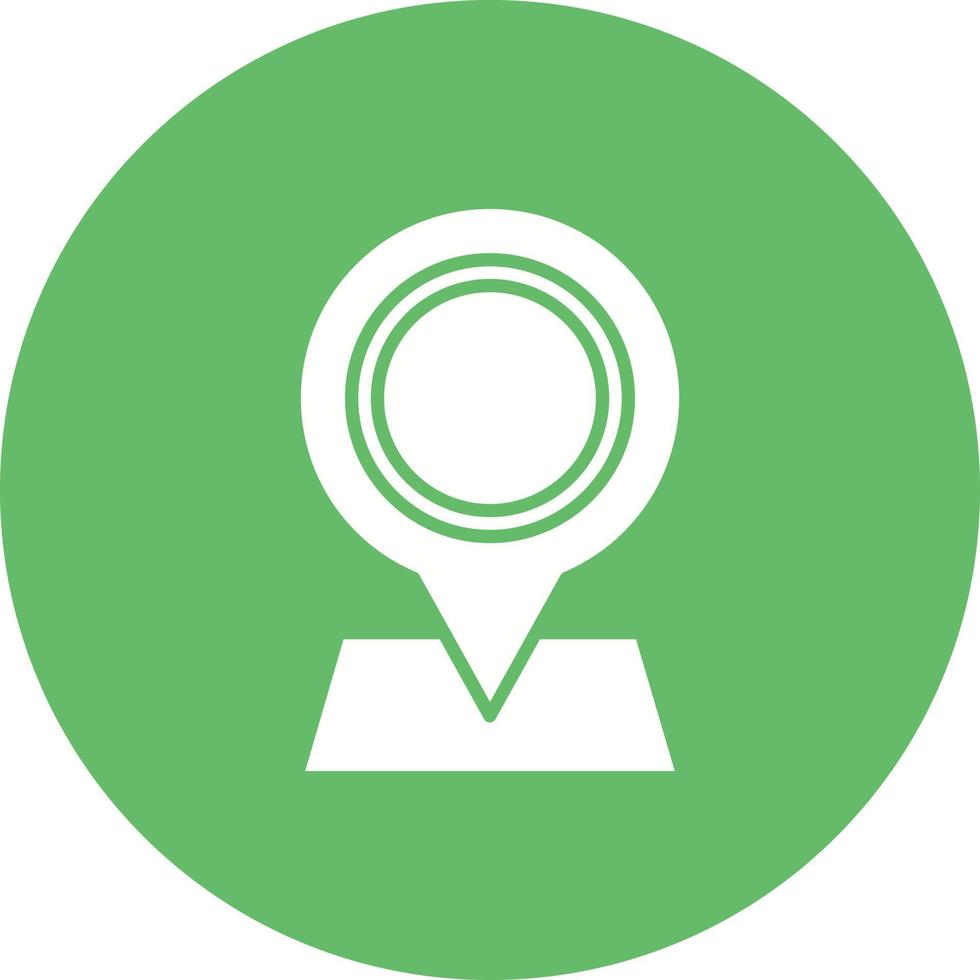Location Glyph Circle Background Icon vector