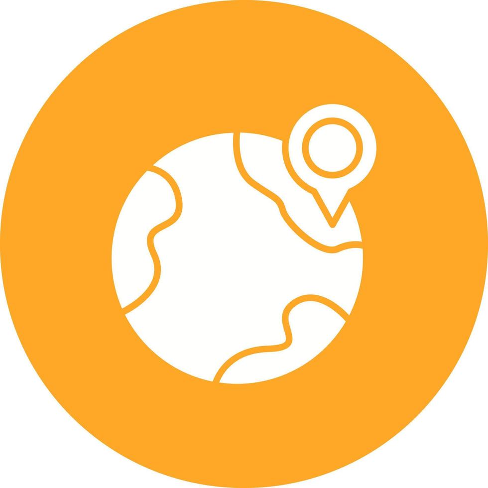 Work Destination Glyph Circle Background Icon vector
