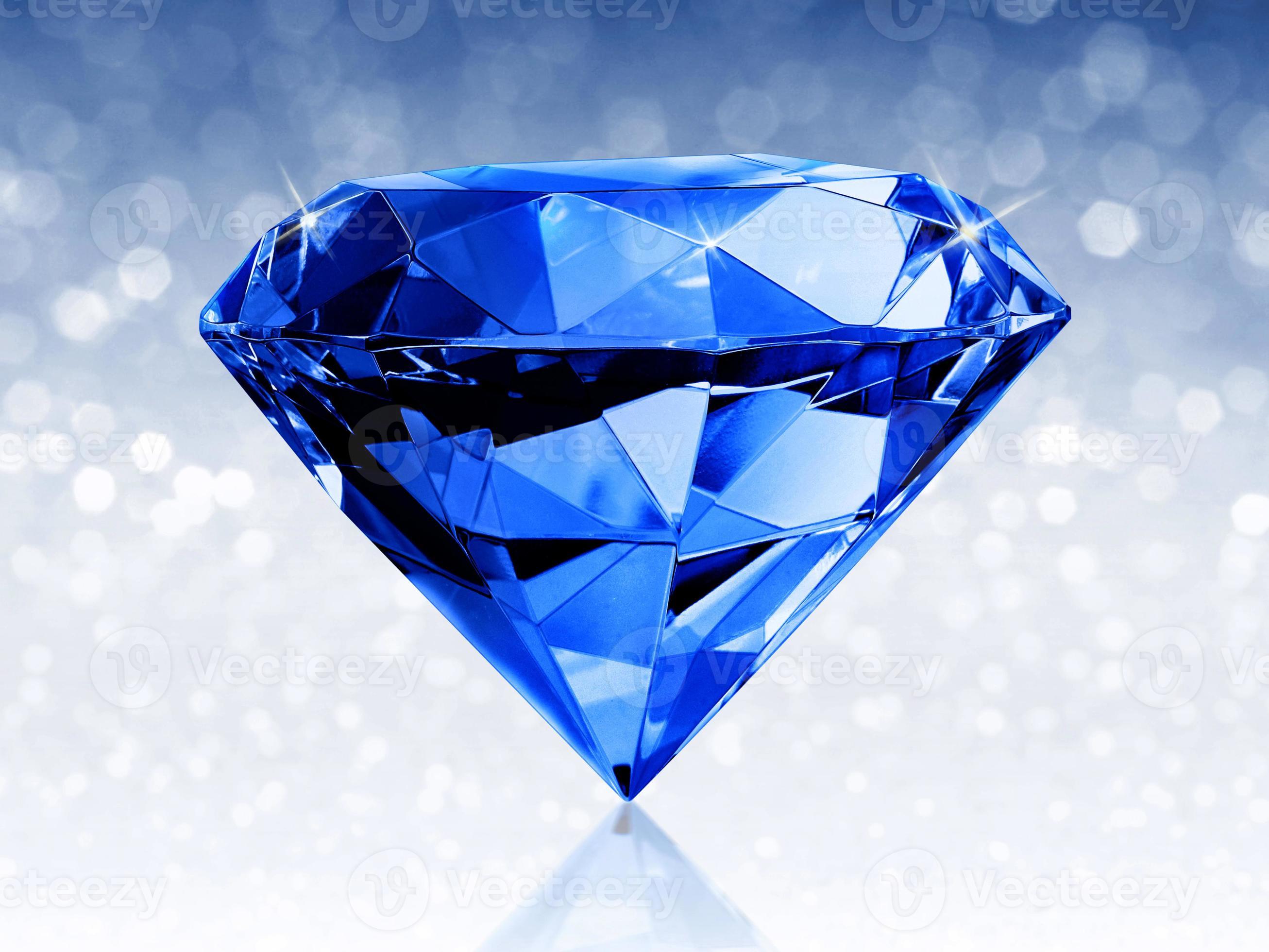 deslumbrante diamante azul sobre fondo azul brillante bokeh concepto deslumbrante diamante azul sobre fondo azul brillante bokeh concepto