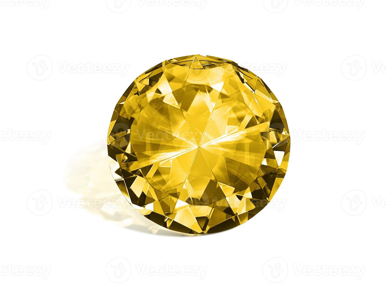 diamond Yellow on white background photo