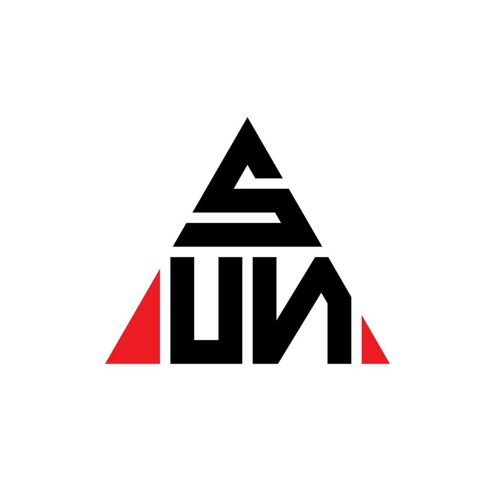 diseño de logotipo de letra de triángulo solar con forma de triángulo. monograma de diseño del logotipo del triángulo solar. plantilla de logotipo de vector de triángulo de sol con color rojo. logotipo triangular sol logotipo simple, elegante y lujoso.