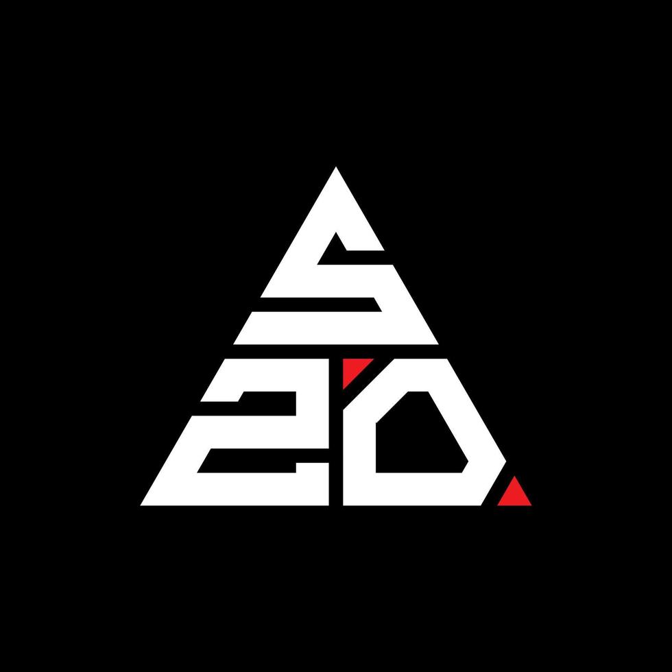 diseño de logotipo de letra de triángulo szo con forma de triángulo. monograma de diseño de logotipo de triángulo szo. plantilla de logotipo de vector de triángulo szo con color rojo. logotipo triangular szo logotipo simple, elegante y lujoso.