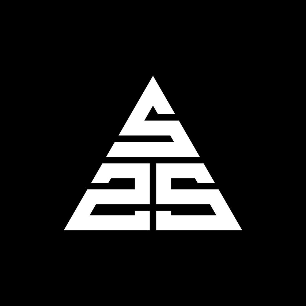 diseño de logotipo de letra triangular szs con forma de triángulo. monograma de diseño de logotipo de triángulo szs. plantilla de logotipo de vector de triángulo szs con color rojo. logotipo triangular szs logotipo simple, elegante y lujoso.