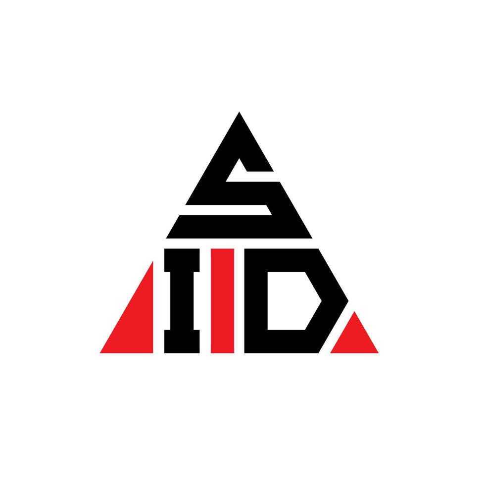 SID triangle letter logo design with triangle shape. SID triangle logo design monogram. SID triangle vector logo template with red color. SID triangular logo Simple, Elegant, and Luxurious Logo.