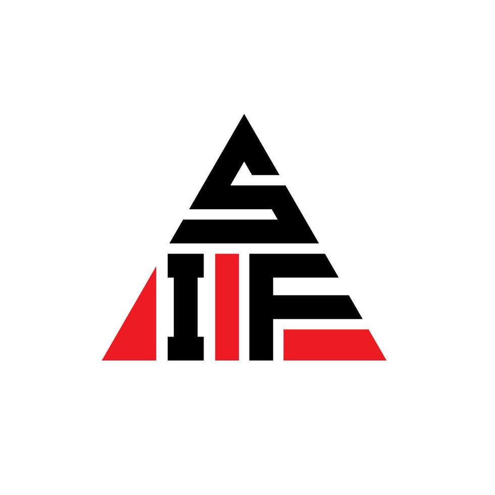 SIF triangle letter logo design with triangle shape. SIF triangle logo design monogram. SIF triangle vector logo template with red color. SIF triangular logo Simple, Elegant, and Luxurious Logo.