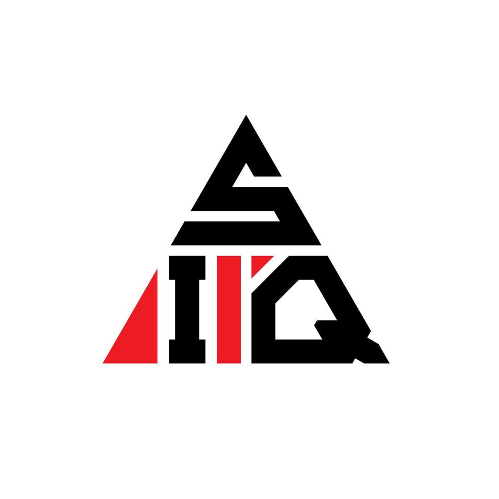 diseño de logotipo de letra triangular siq con forma de triángulo. monograma de diseño del logotipo del triángulo siq. plantilla de logotipo de vector de triángulo siq con color rojo. logotipo triangular siq logotipo simple, elegante y lujoso.