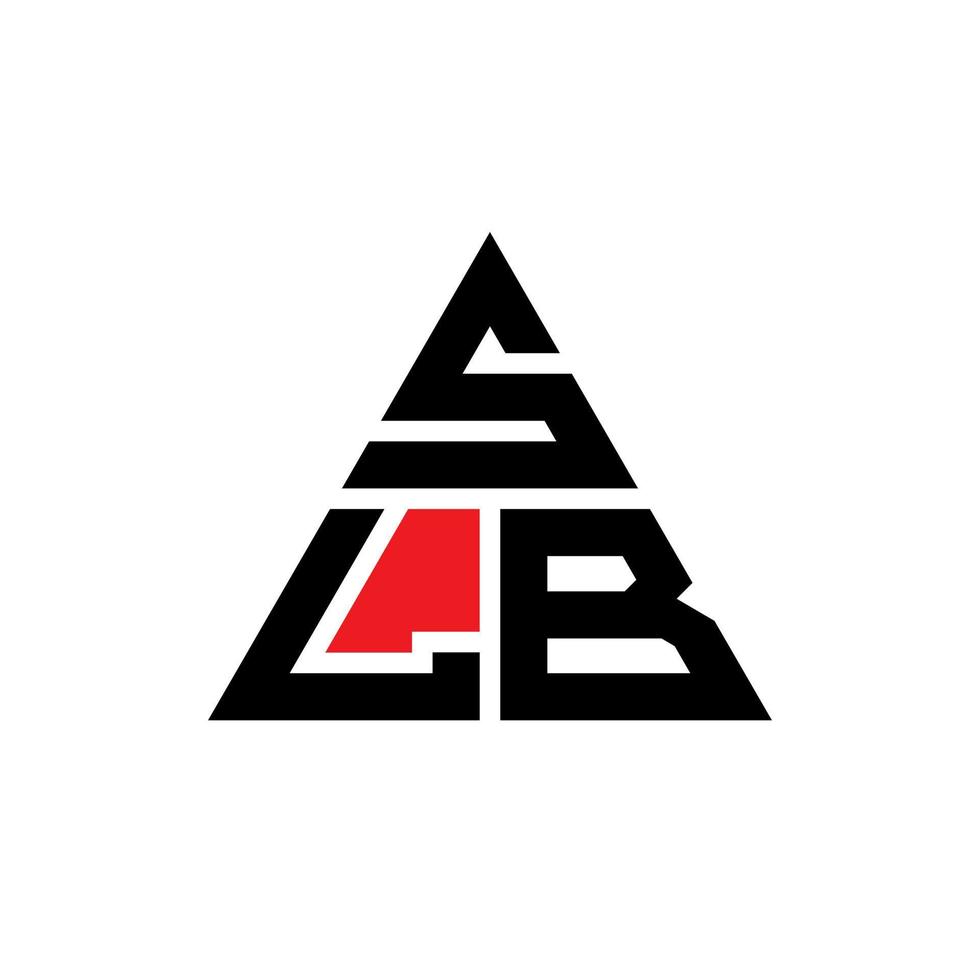 diseño de logotipo de letra de triángulo slb con forma de triángulo. monograma de diseño de logotipo de triángulo slb. plantilla de logotipo de vector de triángulo slb con color rojo. logotipo triangular slb logotipo simple, elegante y lujoso.
