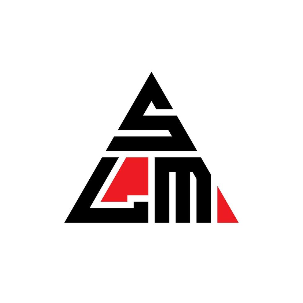 diseño de logotipo de letra de triángulo slm con forma de triángulo. monograma de diseño de logotipo de triángulo slm. plantilla de logotipo de vector de triángulo slm con color rojo. logotipo triangular slm logotipo simple, elegante y lujoso.