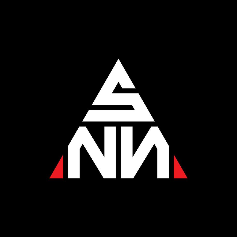 diseño de logotipo de letra de triángulo snn con forma de triángulo. monograma de diseño de logotipo de triángulo snn. plantilla de logotipo de vector de triángulo snn con color rojo. logotipo triangular snn logotipo simple, elegante y lujoso.