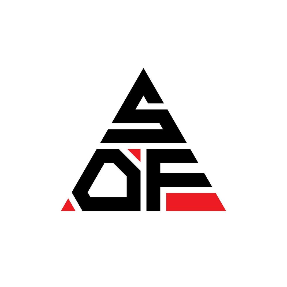 diseño de logotipo de letra de triángulo sof con forma de triángulo. monograma de diseño de logotipo de triángulo suave. plantilla de logotipo de vector de triángulo suave con color rojo. sof logo triangular logo simple, elegante y lujoso.