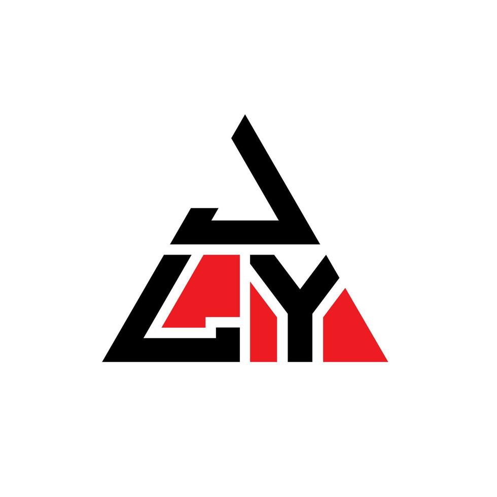 jly diseño de logotipo de letra triangular con forma de triángulo. monograma de diseño de logotipo de triángulo jly. plantilla de logotipo de vector de triángulo jly con color rojo. logotipo triangular jly logotipo simple, elegante y lujoso.