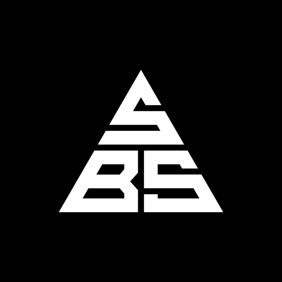diseño de logotipo de letra triangular sbs con forma de triángulo. monograma de diseño de logotipo de triángulo sbs. plantilla de logotipo de vector de triángulo sbs con color rojo. logo triangular sbs logo simple, elegante y lujoso.