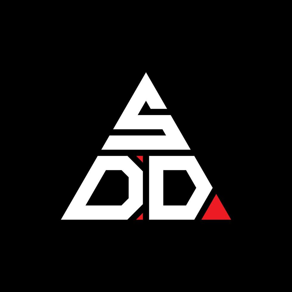 diseño de logotipo de letra de triángulo sdd con forma de triángulo. monograma de diseño de logotipo de triángulo sdd. plantilla de logotipo de vector de triángulo sdd con color rojo. logotipo triangular sdd logotipo simple, elegante y lujoso.